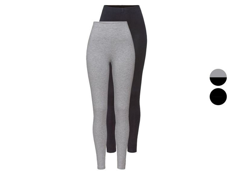 Aller en mode plein écran esmara® Set de 2 leggings en un mélange de coton - Photo 1