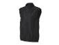 Gilet de course noir pour homme avec col montant et fermeture éclair.