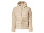 Doudoune beige clair avec capuche et fermeture éclair