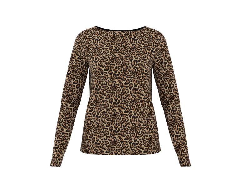 Dames longsleeve met luipaardprint