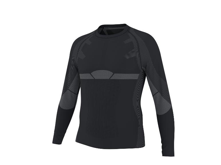 Maillot thermique noir à manches longues pour homme