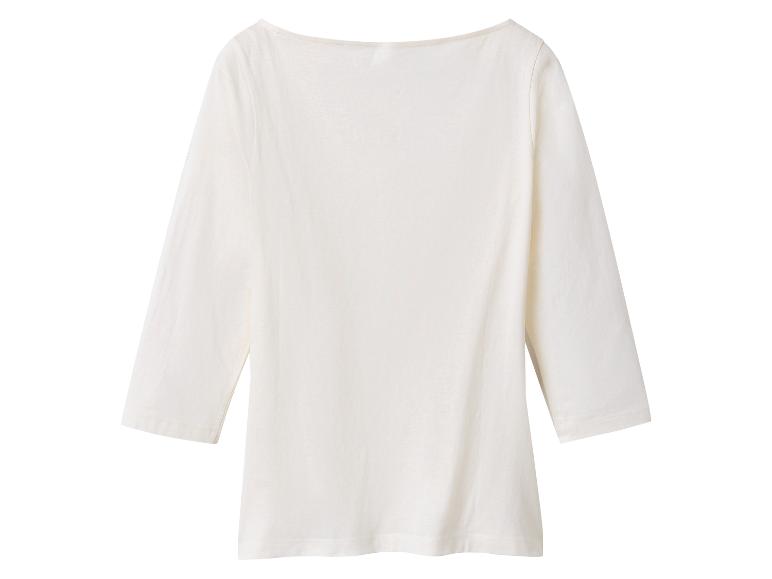 T-shirt blanc à manches trois-quarts, vue arrière