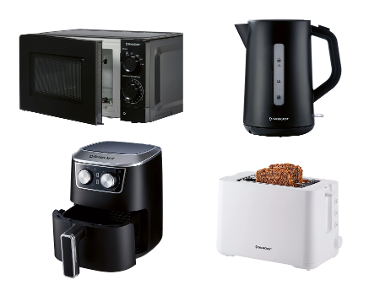 SILVERCREST® Student Pack: Four à Micro-ondes, Airfryer, Bouilloire et Grille-pain Double Fente