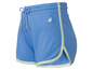 Blauwe joggingbroek met groene accenten en een paardlogo.