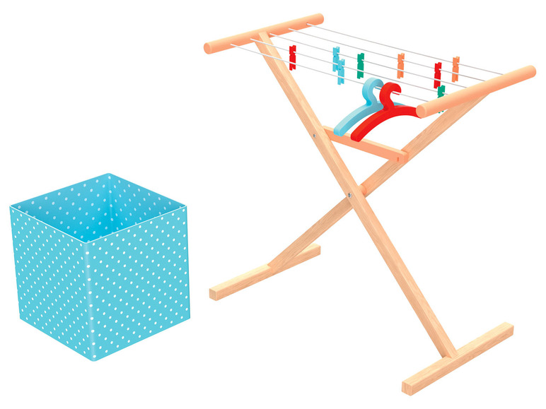 Aller en mode plein écran Playtive Set de ménage, planche à repasser ou étendoir à linge en bois - Photo 9