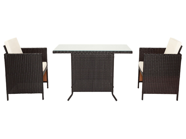 Ga naar volledige schermweergave: LIVARNO home Wicker balkonset, 3-delig - afbeelding 3