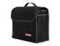 Zwarte vilten auto-organizer met het Ultimate Speed-logo.