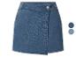 Blauwe denim wikkelrok