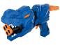Blauw speelgoedpistool met dinosaurusontwerp.