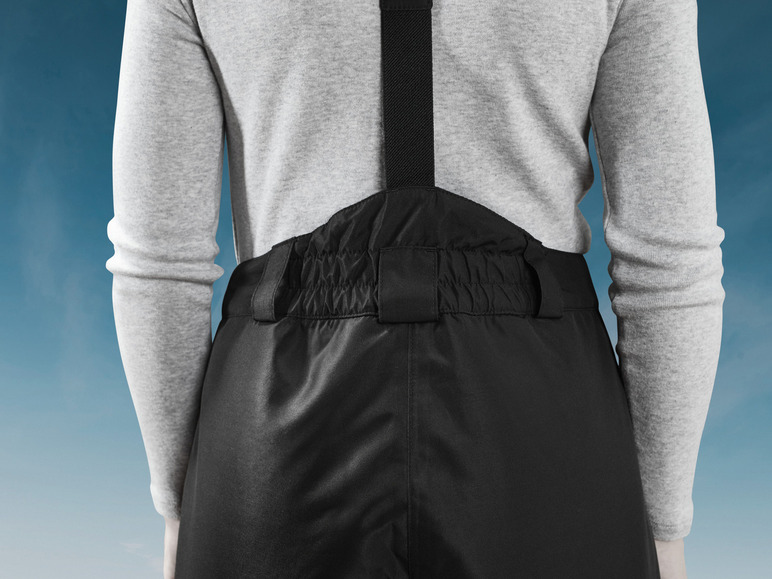 Zwarte broek met bretels voor skiën.