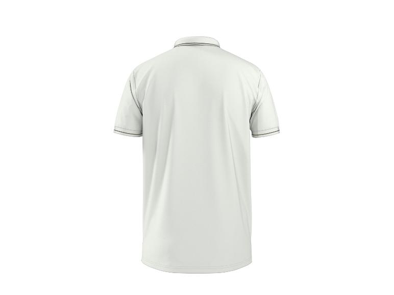 Polo blanc homme à manches courtes et col, vue de dos