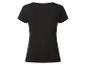T-shirt noir à manches courtes pour femme, vue arrière