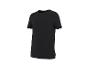 T-shirt noir à manches courtes avec un petit logo sur la manche et l'ourlet.