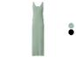 Robe longue à bretelles vert menthe, avec options de couleurs.