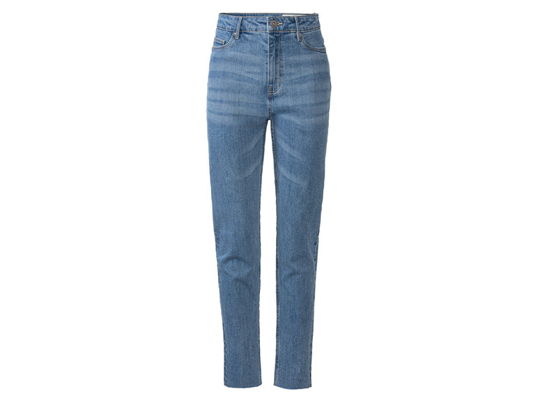 Jean skinny bleu pour femme.