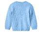 Pull en tricot bleu pour enfants, vue de dos