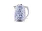 SilverCrest waterkoker met blauw-wit patroon.