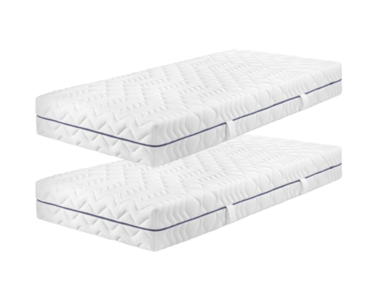 Deux matelas à ressorts ensachés 7 zones BADENIA TRENDLINE BT 1000 Classic.