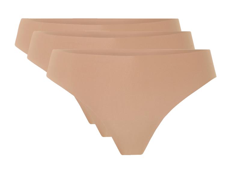 Driepak beige damesonderbroeken
