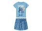 Blauwe damespyjama met Stitch T-shirt en bedrukte shorts
