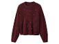 Pull bordeaux avec perles