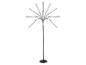 Moderne staande lamp met acht gebogen armen en LED-verlichting.