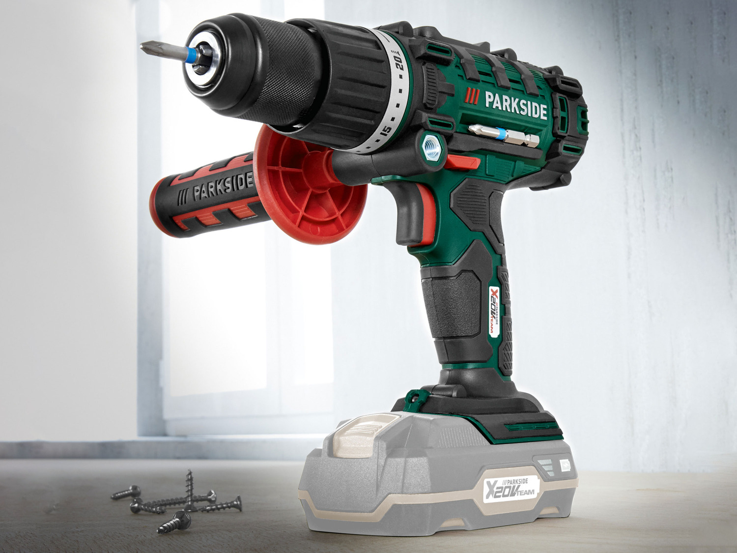 LIDL perceuse visseuse à percussion PARKSIDE PSBSA 20-li C3 45 Nm 20V  cordless impact drill 