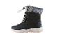 Botte d'hiver noire pour enfant avec fourrure grise et accents roses