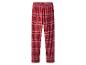 Rode fleece pyjamabroek met fair isle sneeuwvlokkenpatroon