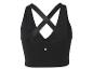Soutien-gorge de sport noir pour femme avec bretelles croisées dans le dos