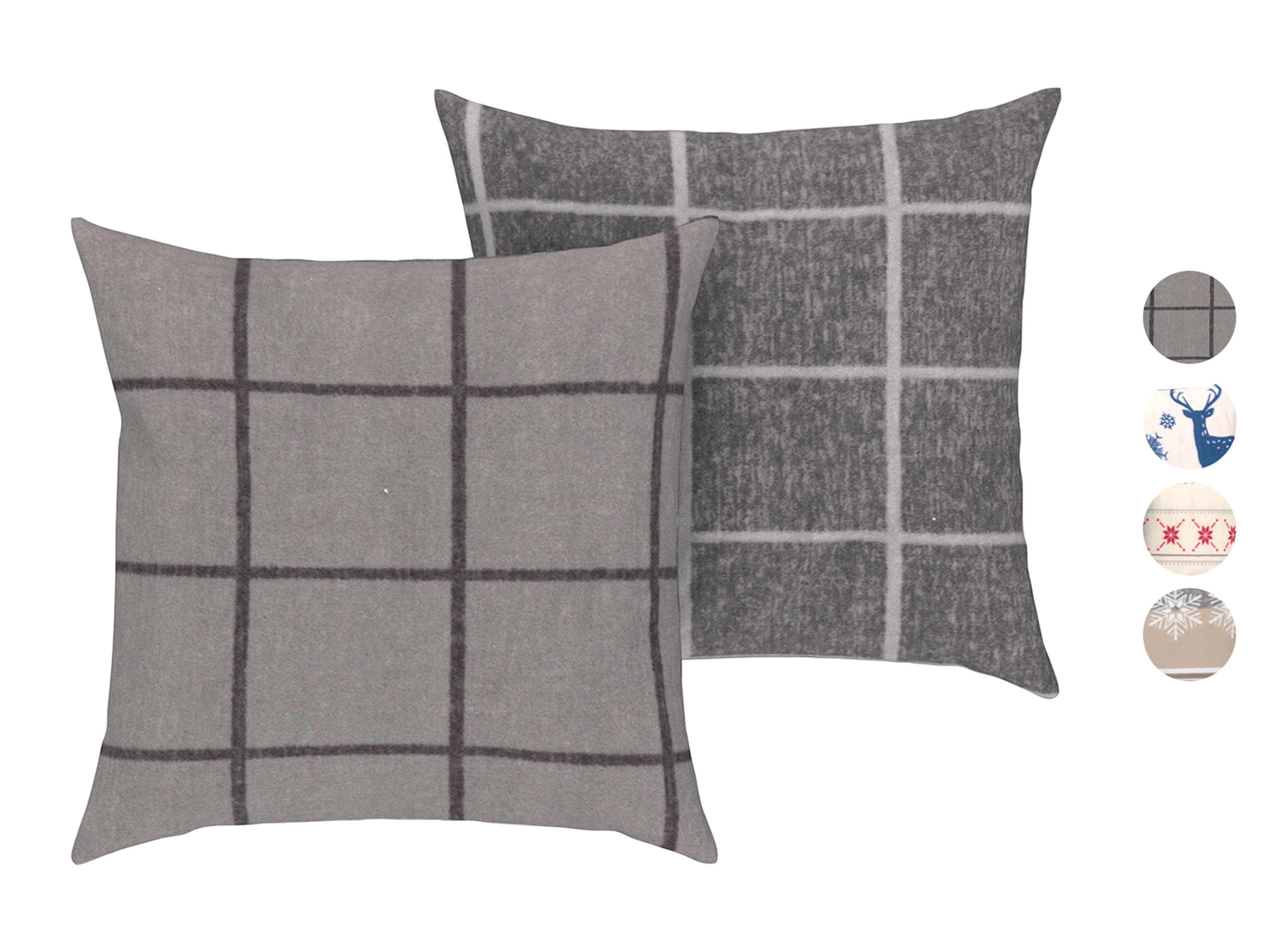 Fleece kussenslopen, 60 x 40 cm, 2 stuks LIVARNO home