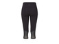 Leggings noires avec des empiècements en mesh.