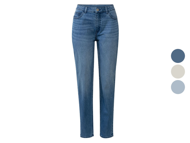 Een paar blauwe jeans voor vrouwen.
