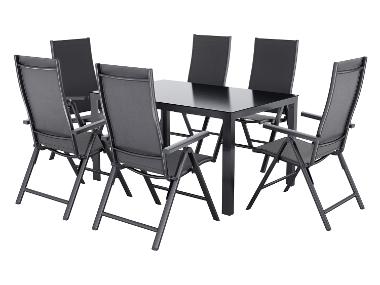 LIVARNO® Ensemble de jardin »Houston / Toronto« : Table avec 6 fauteuils à haut dossier