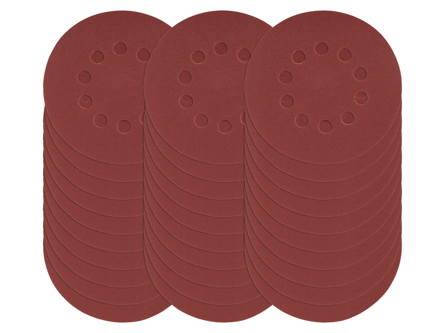 Senmai Tools Disques abrasifs 180mm 8 trous (Grain 120) .disques de ponçage  180mm rouge pour ponceuse à sec ponceuse excentrique 30 pièces : :  Bricolage