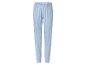 Pantalon de pyjama femme bleu clair à pois