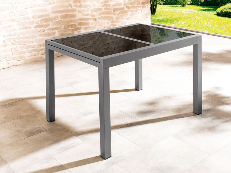 Aller en mode plein écran Table de jardin en aluminium gris extensible LIVARNO home Houston - Photo 5