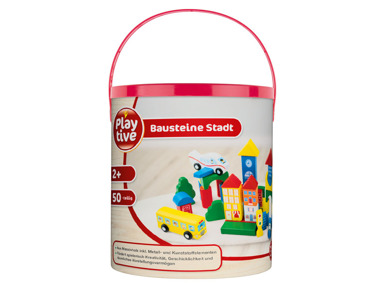 Ga naar volledige schermweergave: Playtive Trommel met houten speelgoed - afbeelding 2