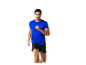 Homme courant en t-shirt et short Karrimor.