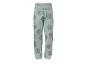Mintgroene baby joggingbroek met leeuwengezichtprint.