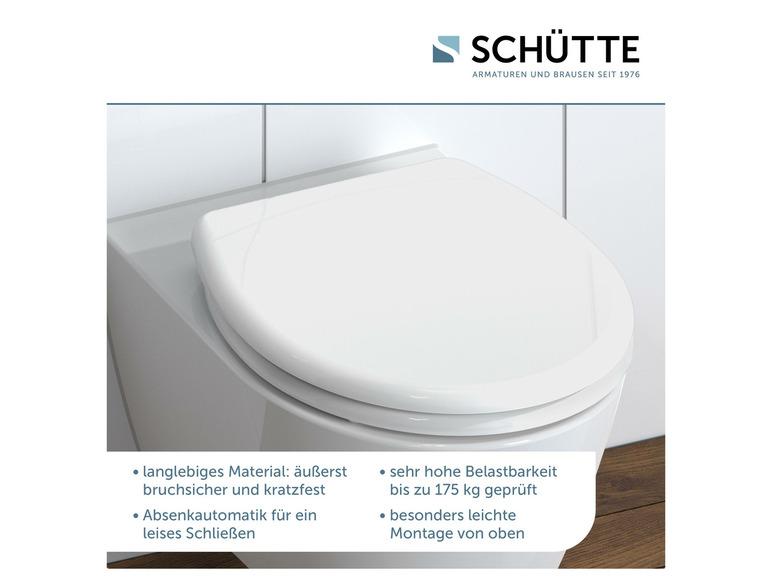 Ga naar volledige schermweergave: Schütte WC zitting duroplast, met soft-close-mechanisme - afbeelding 9