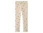 Legging beige à motif cœurs