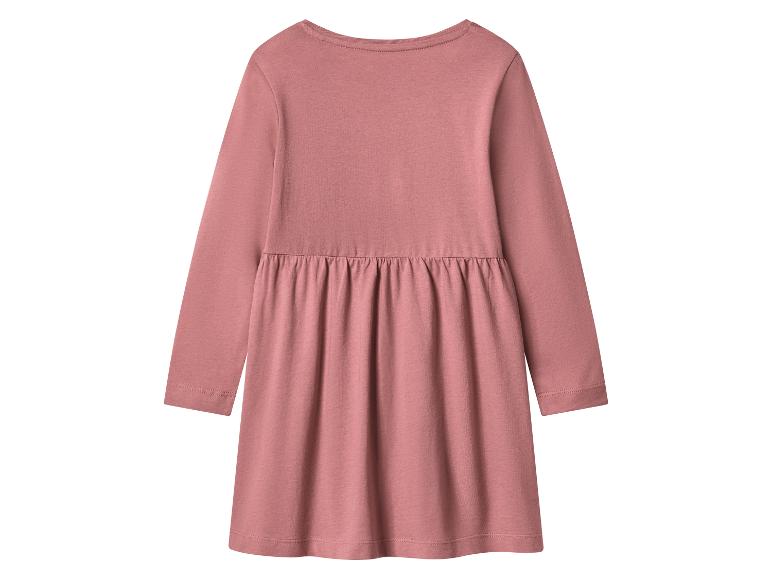 Robe rose à manches longues pour fille, vue arrière