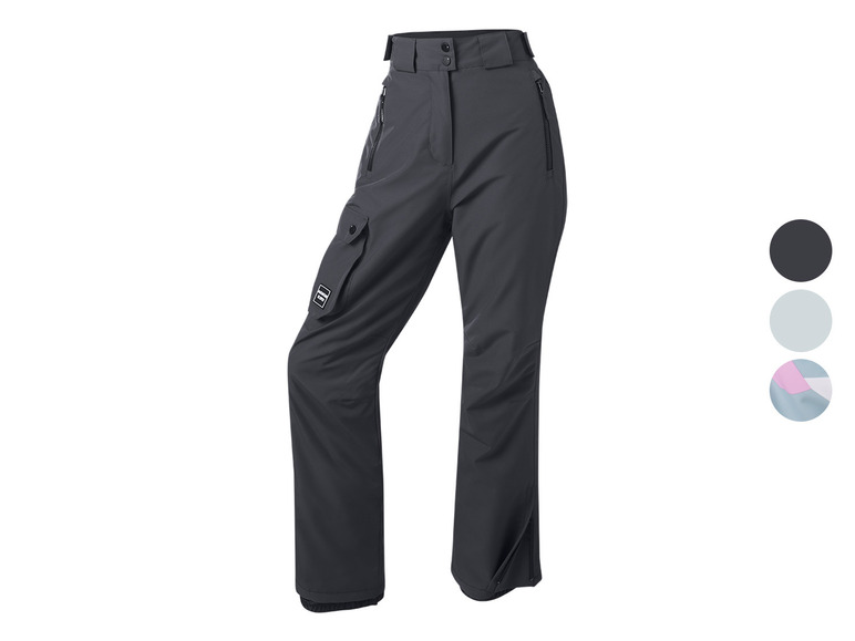 Donkergrijze ski-broek met cargozakken.