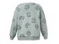 Sweat-shirt enfant vert clair avec motif de têtes de lion.