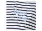 Wit-blauw gestreept shirt met 'Lovely Day' borduursel.