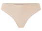 Dames beige naadloze string slip.
