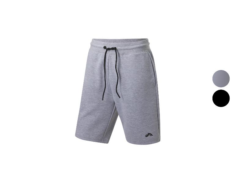 Shorts de jogging gris chiné avec cordon de serrage.