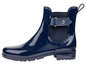 Blauwe regenlaars met gesp.