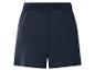 Donkerblauwe shorts van stof.